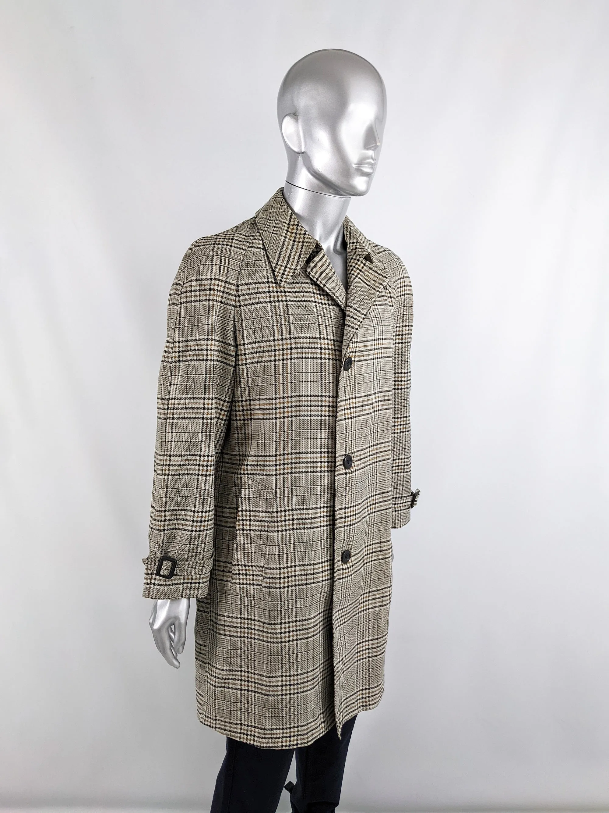 London Fog Vintage Mens Checked Coat, 1960s