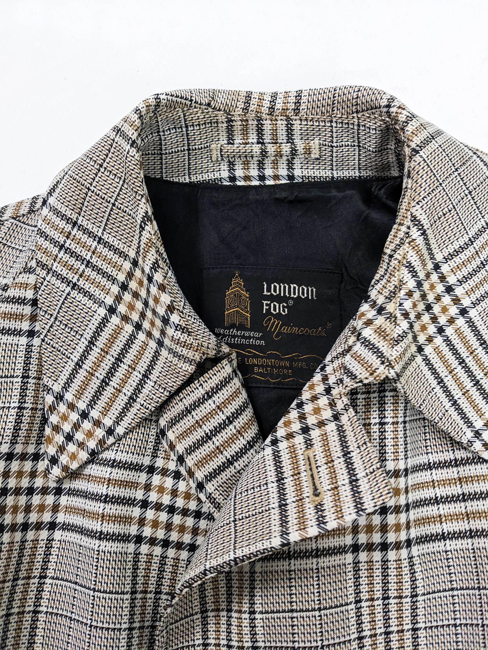 London Fog Vintage Mens Checked Coat, 1960s