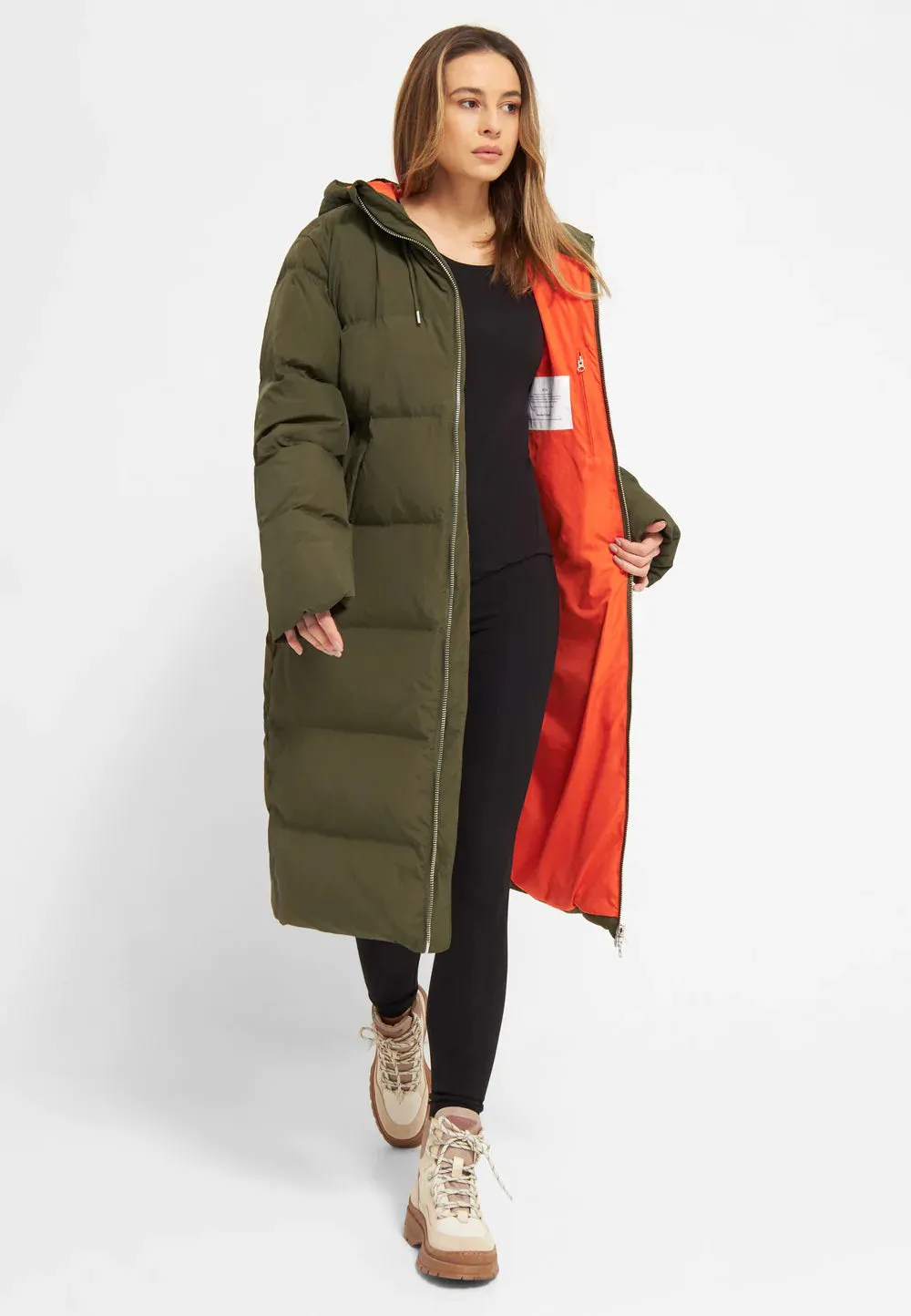 Long Hooded Puffer Jacket