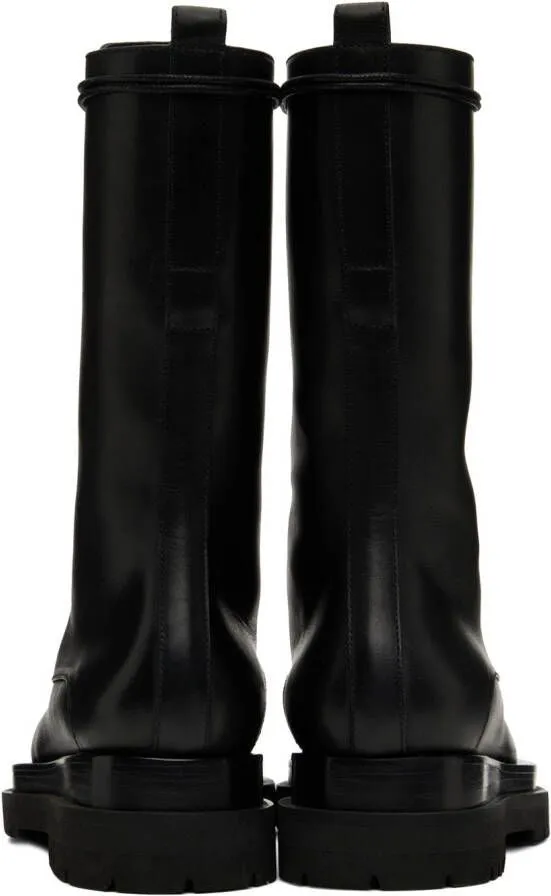 Magda Butrym Black Leather Combat Boots