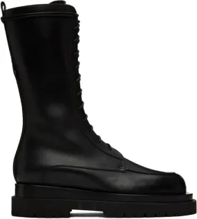 Magda Butrym Black Leather Combat Boots