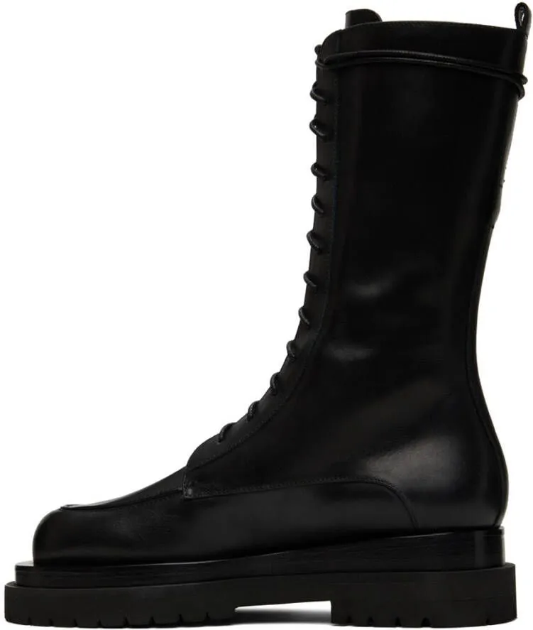 Magda Butrym Black Leather Combat Boots