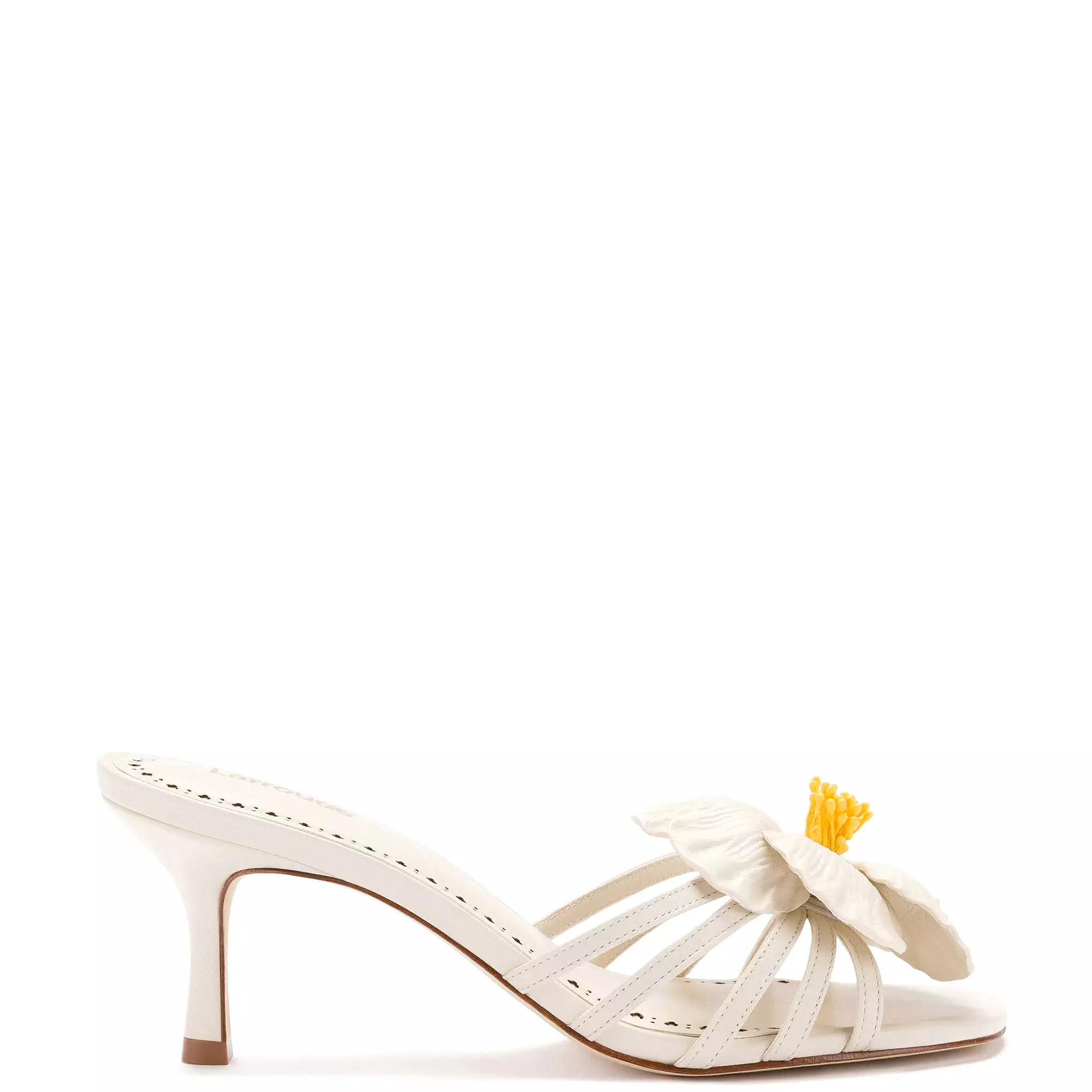 Magnolia Mule In Ivory Leather