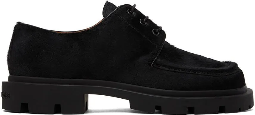 Maison Margiela Black Calf Hair Oxfords