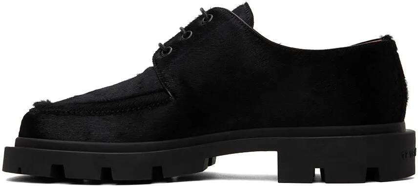 Maison Margiela Black Calf Hair Oxfords