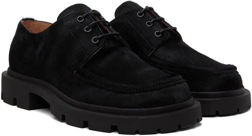 Maison Margiela Black Calf Hair Oxfords