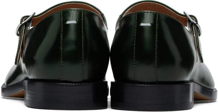 Maison Margiela Green Tabi Mary-Jane Oxfords