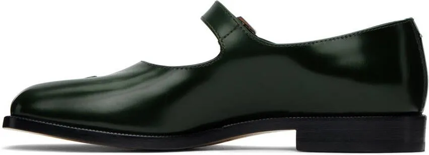 Maison Margiela Green Tabi Mary-Jane Oxfords