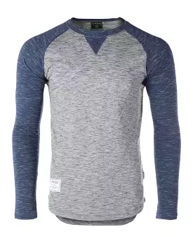 Men Athletic Fit Baseball Retro Contrast Long Sleeve Raglan T-Shirt