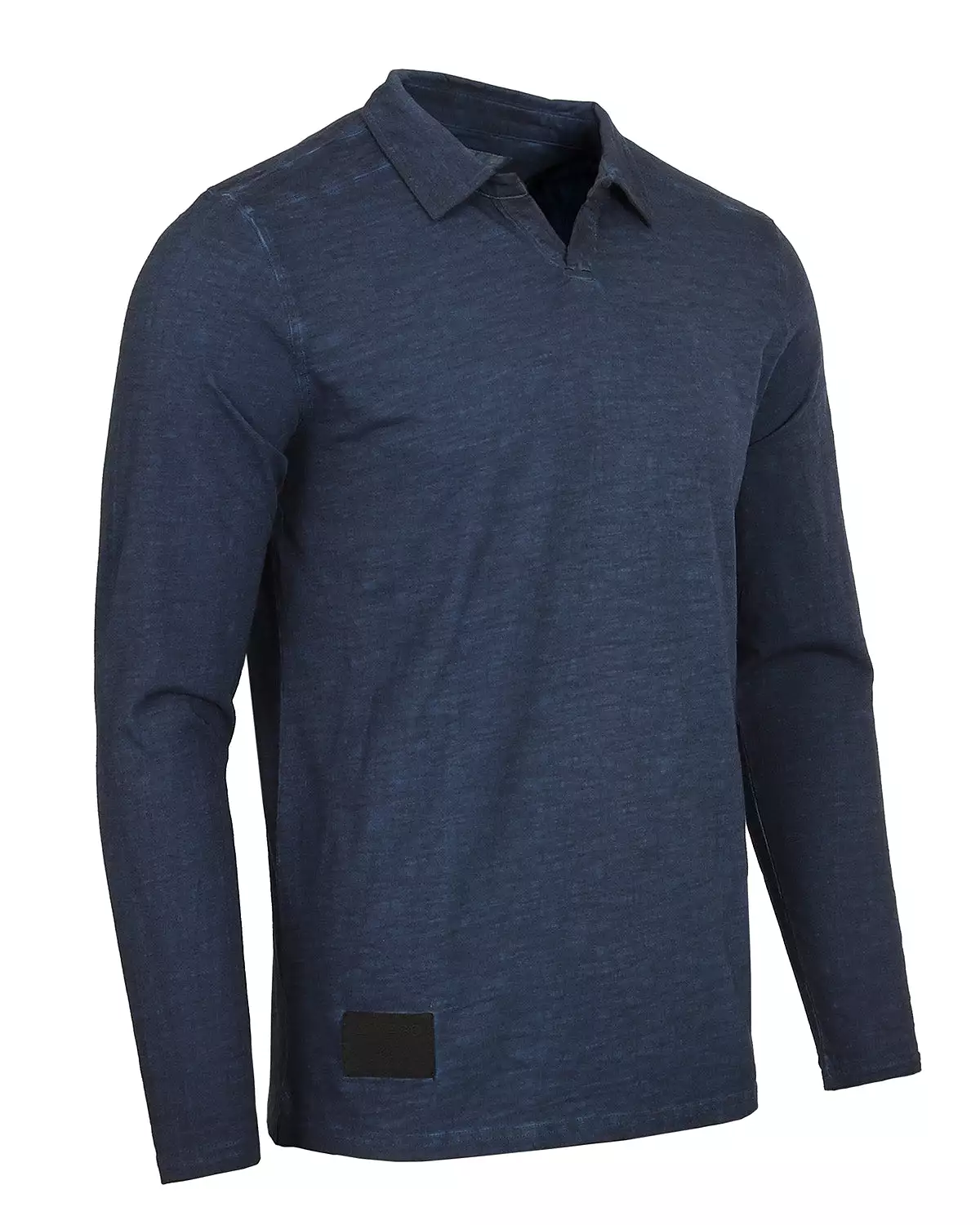 Mens Long Sleeve Vintage V-Neck Henley Polo T-Shirt