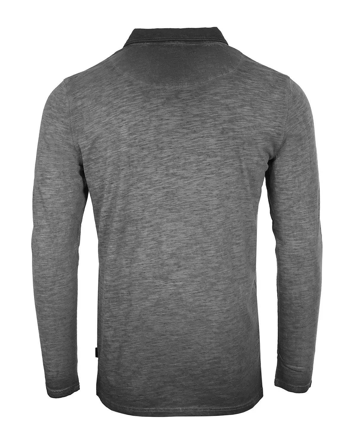 Mens Long Sleeve Vintage V-Neck Henley Polo T-Shirt