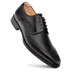 Mezlan Tasso Calfskin Leather Black Derby Oxfords