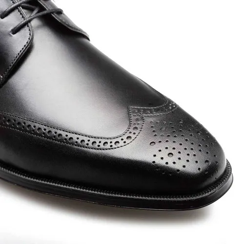 Mezlan Tasso Calfskin Leather Black Derby Oxfords