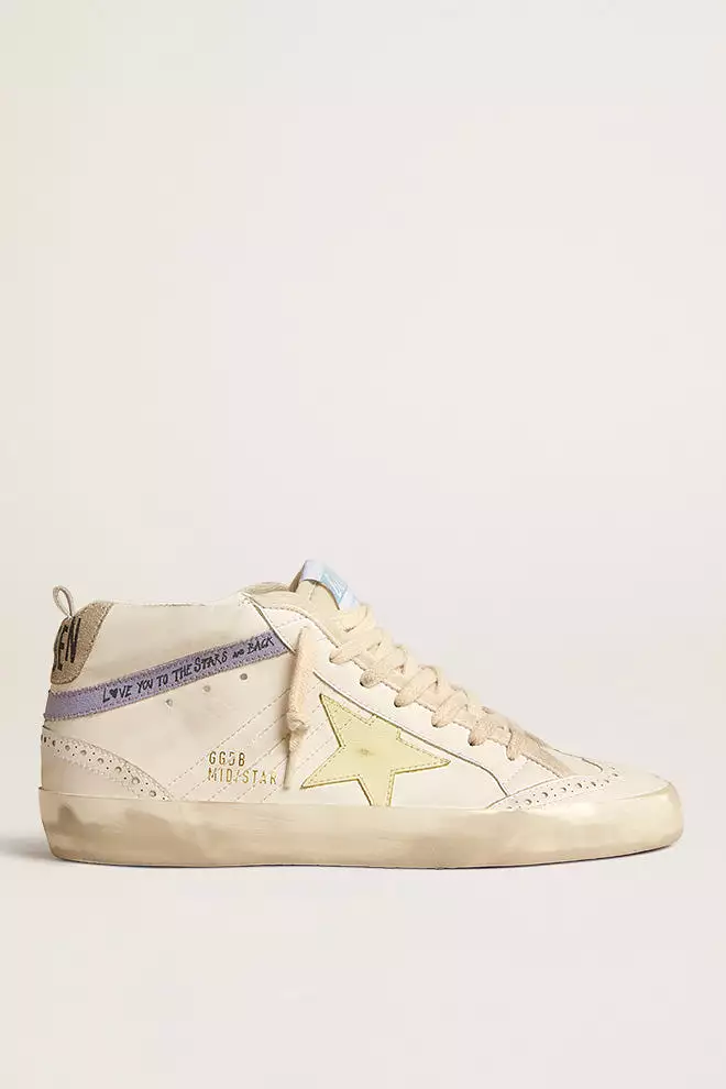 Mid Star White Bio Leather Sneaker