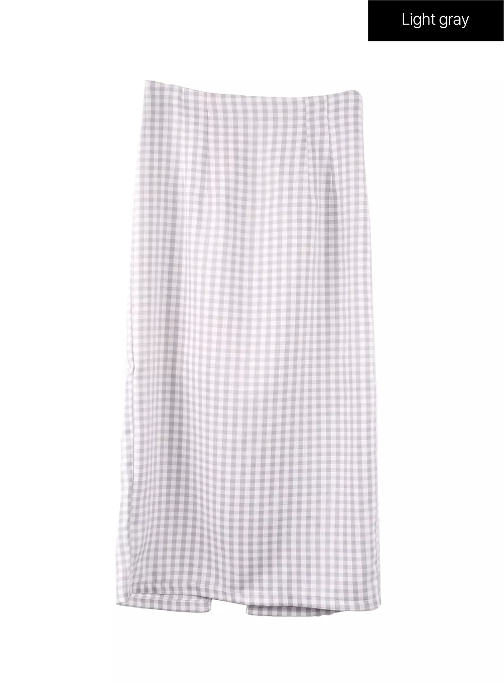 Mid Waist Checkered Maxi Skirt OF416