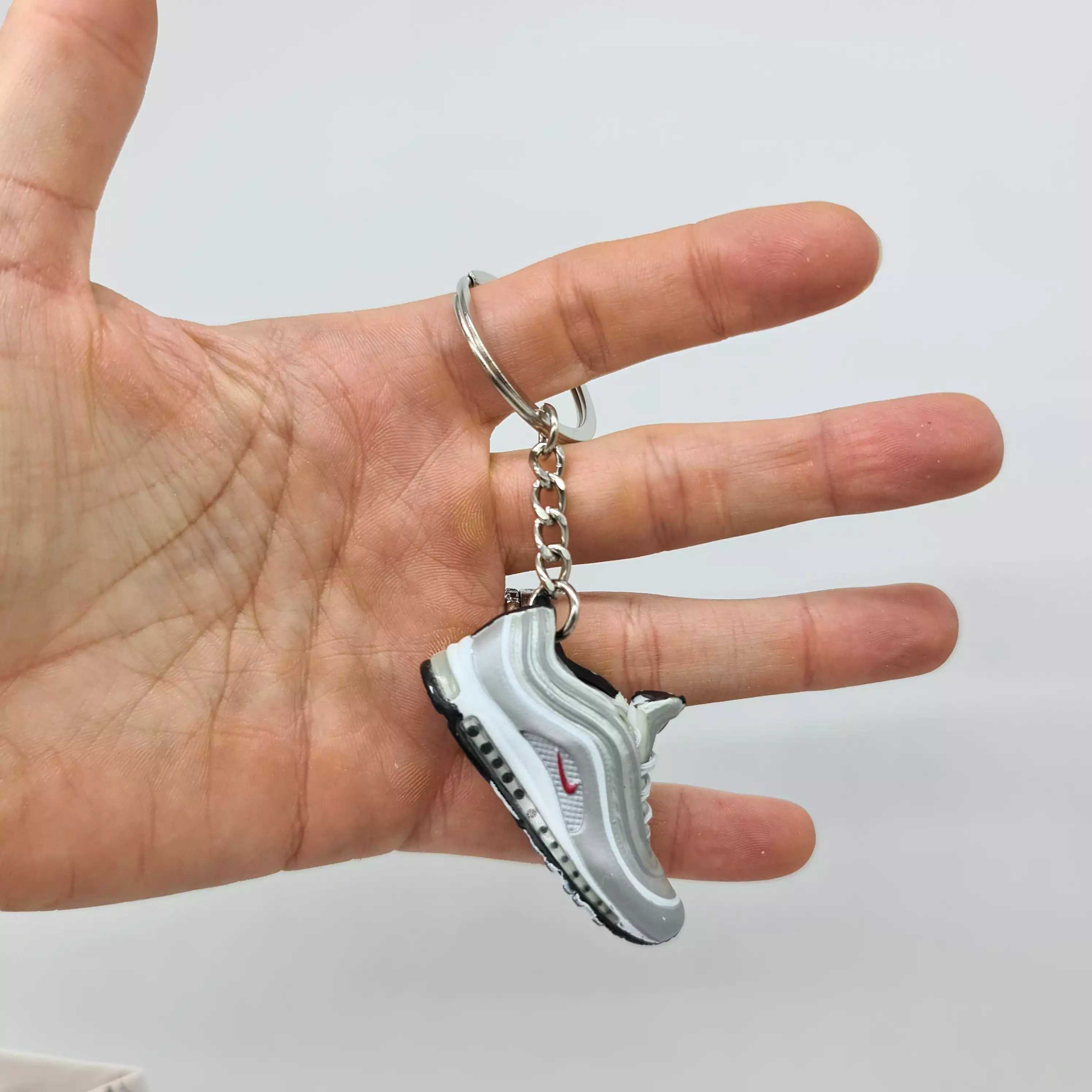 Mini Sneaker Keyring- Air Max 97 (Silver)