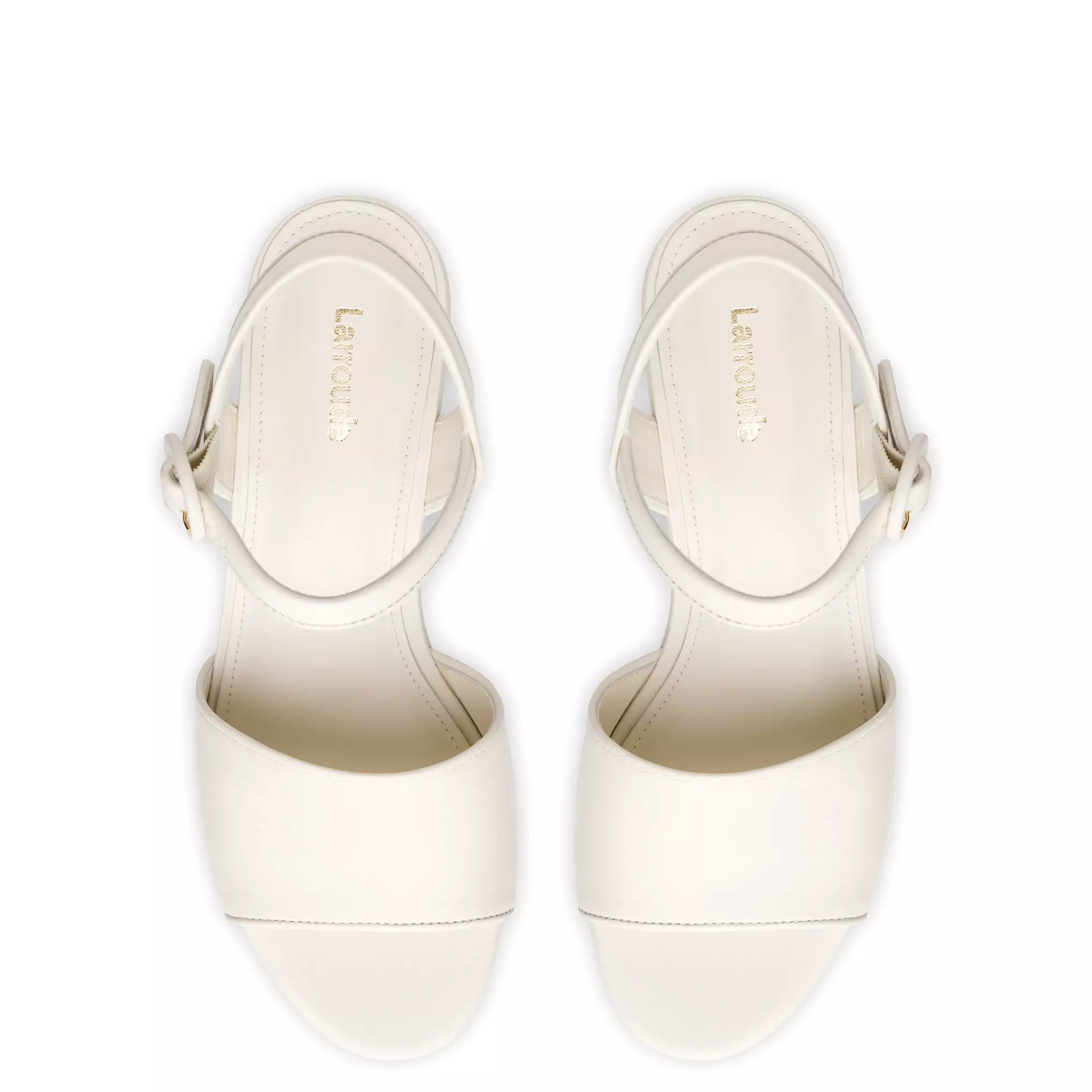 Miso Platform Strap Sandal In Ivory Leather