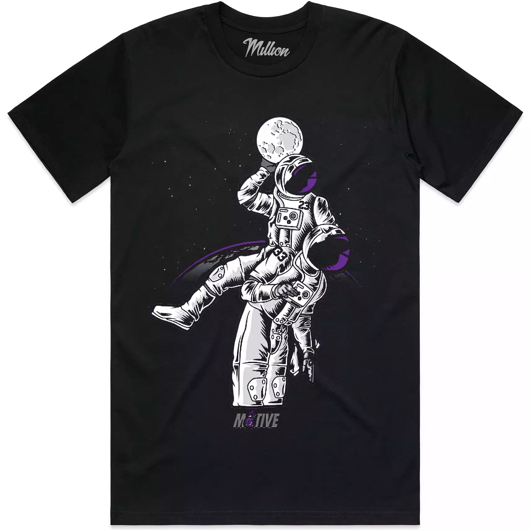 MOONMAN : Black Sneaker Tees Shirt