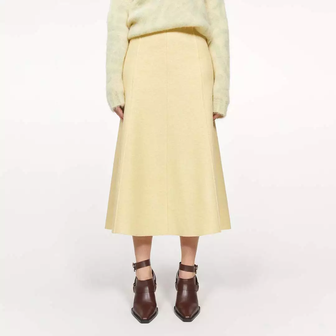 NENEH WOOL SKIRT BUTTER MILK