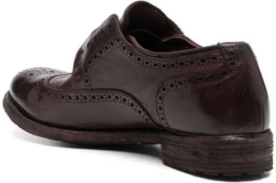 Officine Creative Lexikon 150 perforated leather oxfords Brown