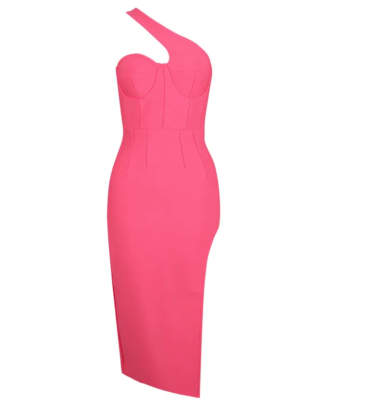 Olena Pink Midi Dress