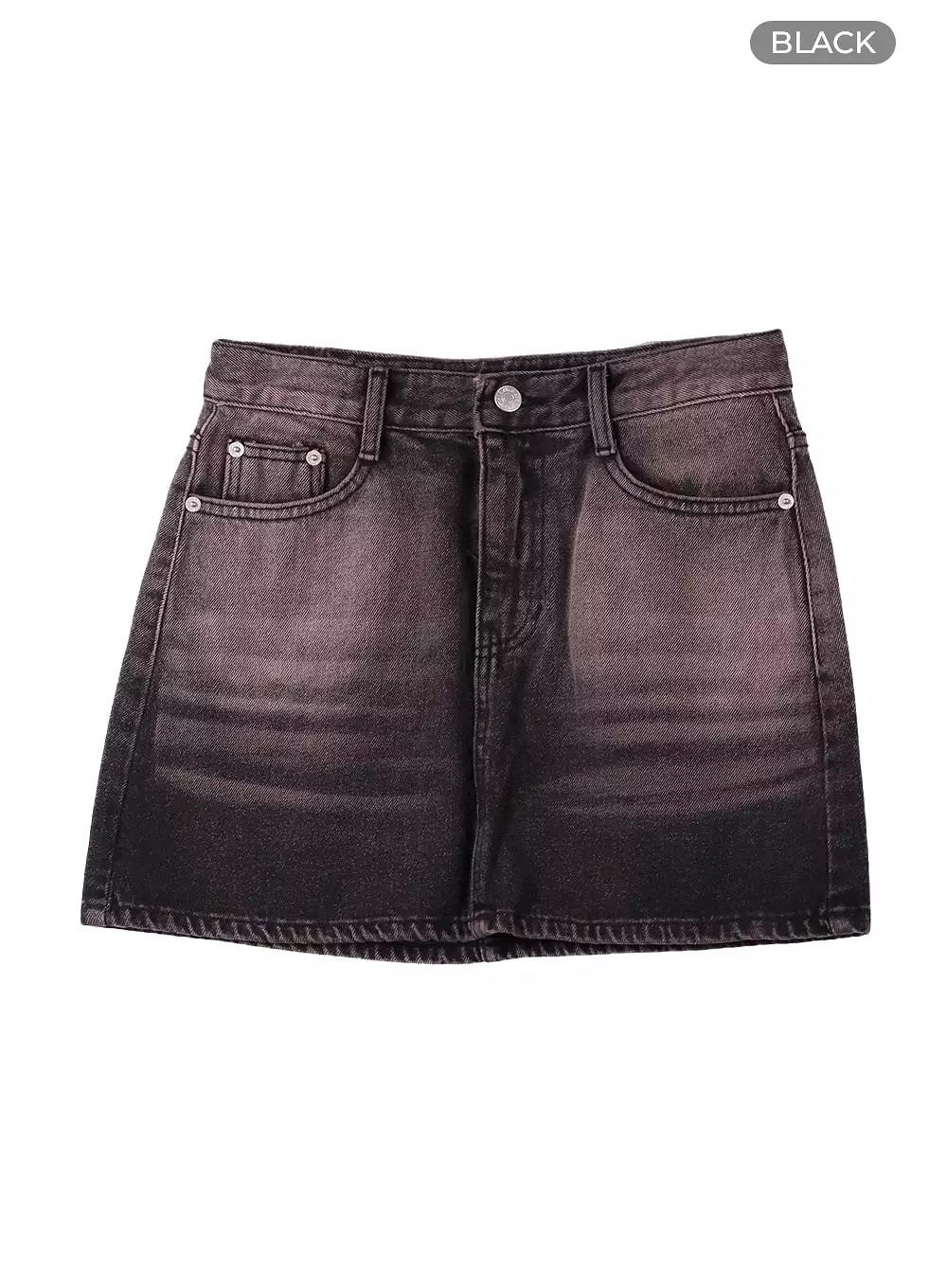 Ombre Washed Denim Mini Skirt CF416