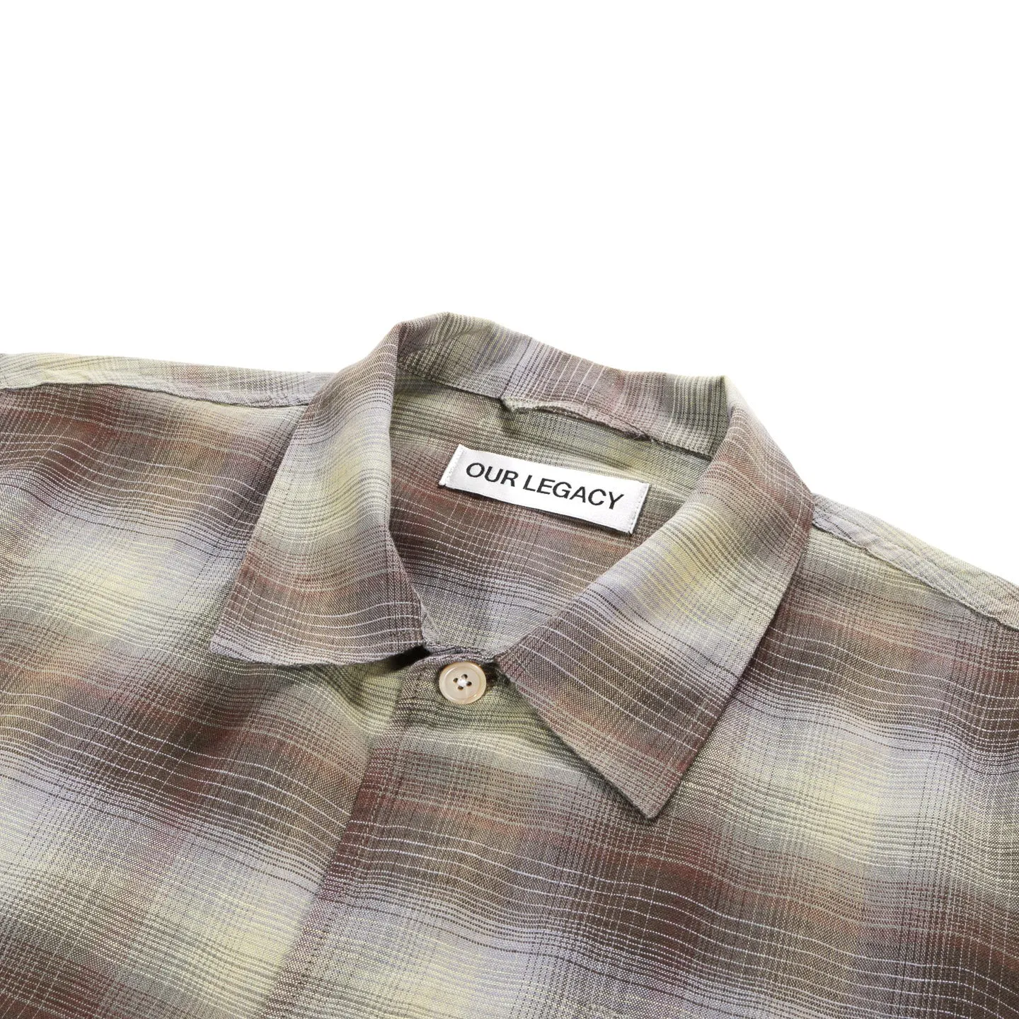 OUR LEGACY BOX SHIRT MURKY STATIC SUMMER WEAVE