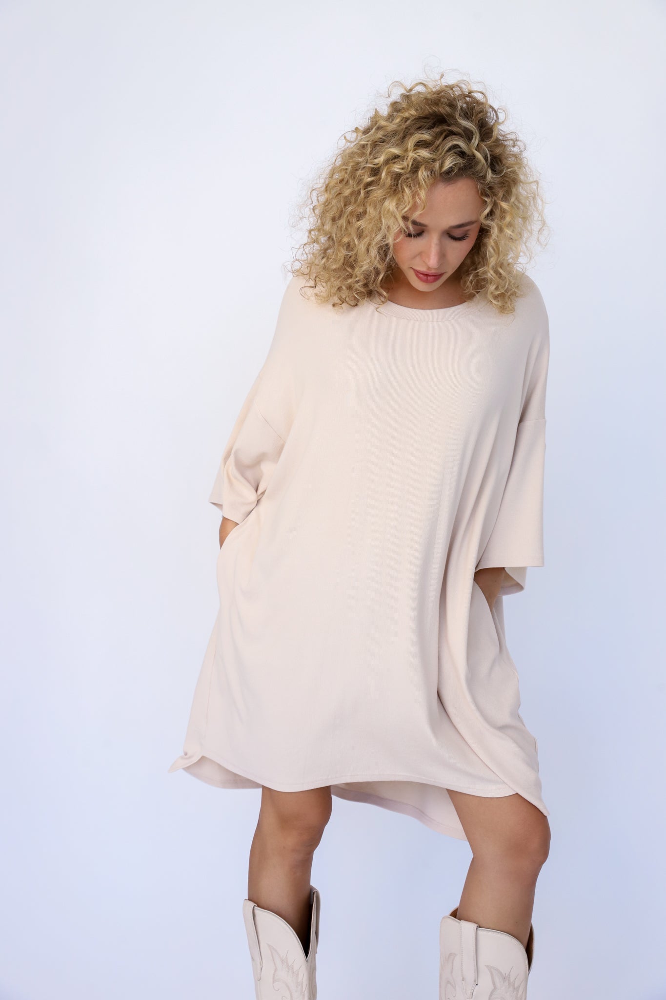 Out Of Pocket Dress Oatmeal