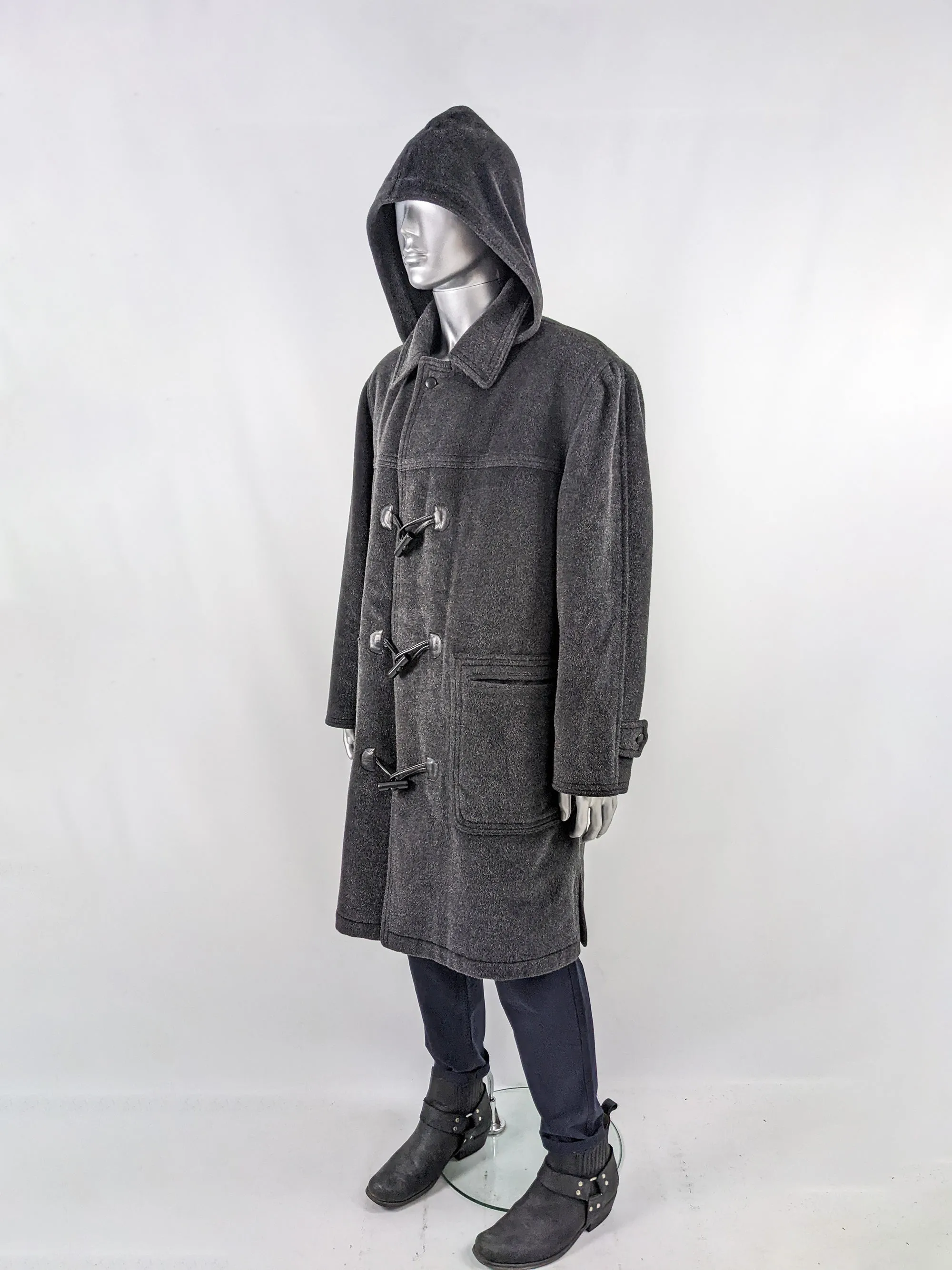 Pal Zileri Vintage Mens Wool & Mohair Duffel Coat, 1980s