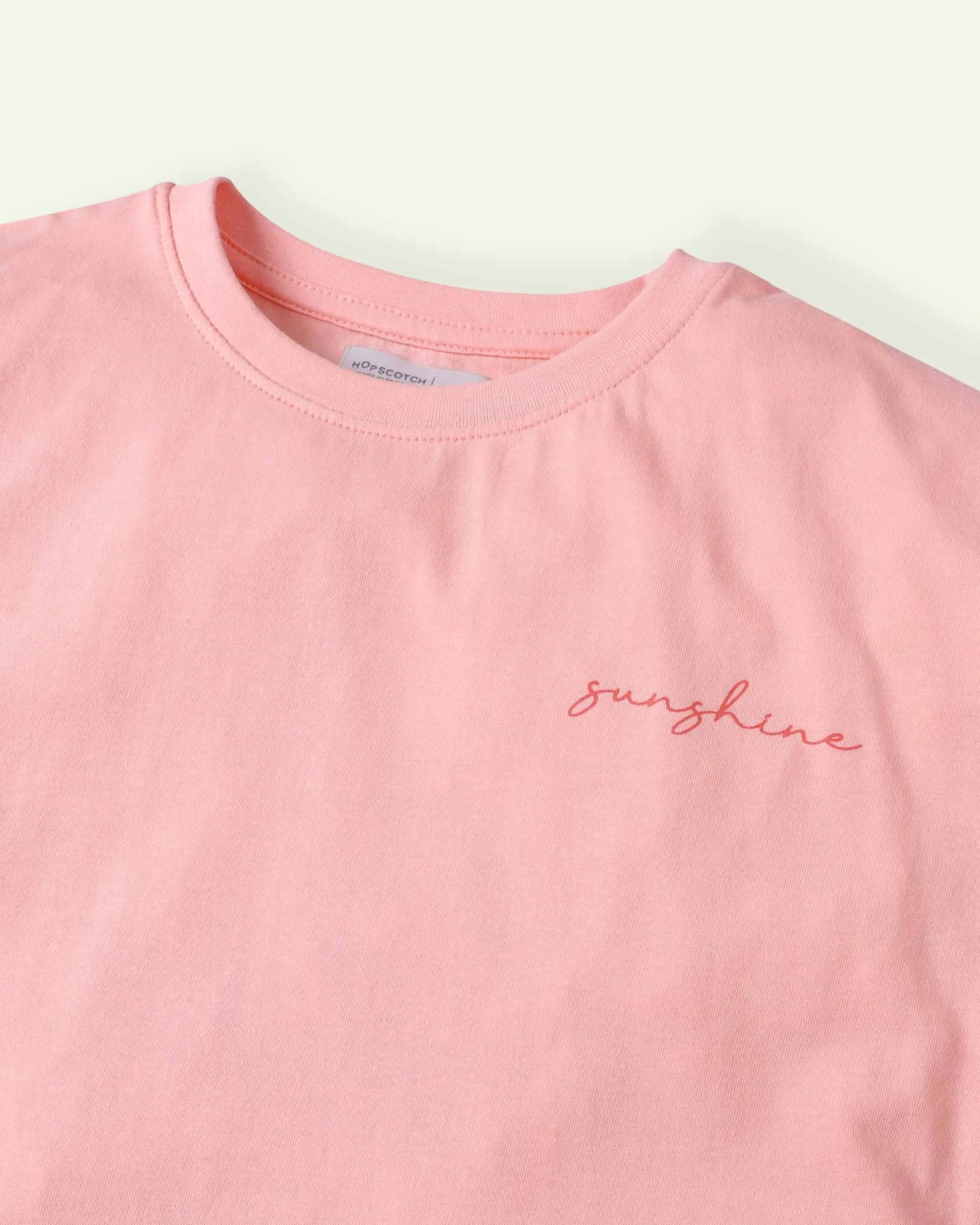 Peach Cropped Boxy T-Shirt