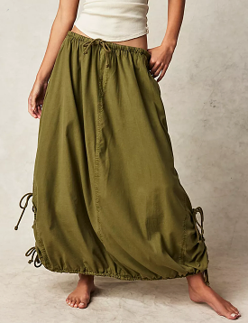 Picture Perfect Parachute Skirt, Avocado