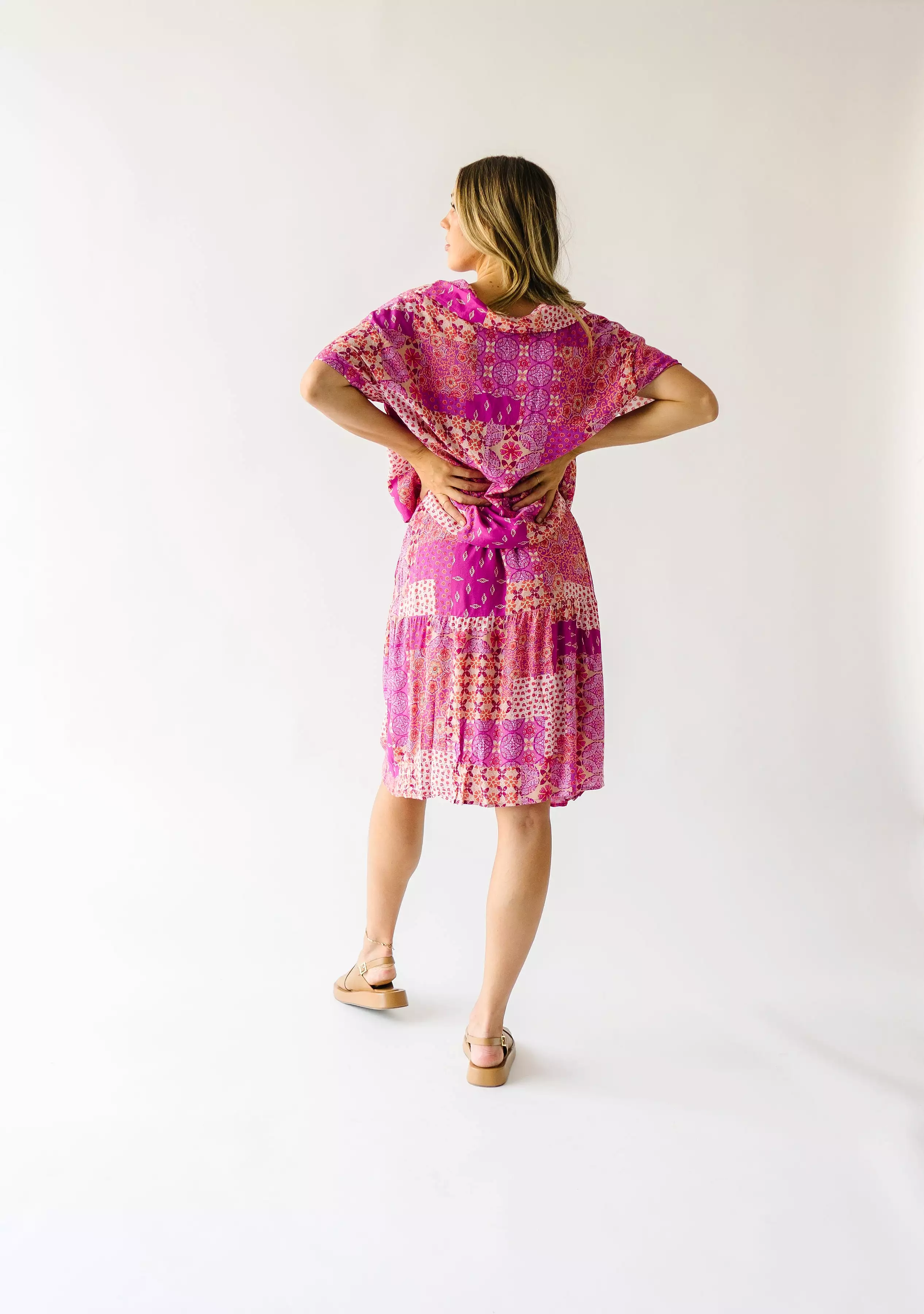 Piper & Scoot: The San Lucas Patchwork Skirt in Fuchsia