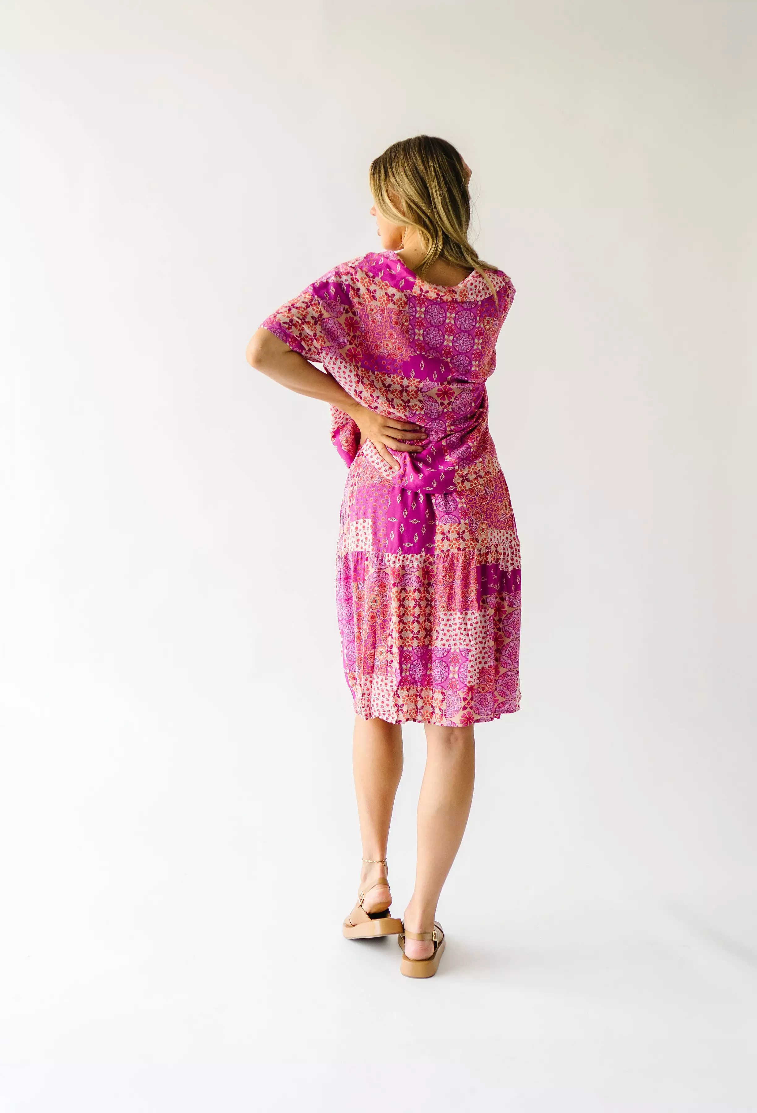 Piper & Scoot: The San Lucas Patchwork Skirt in Fuchsia