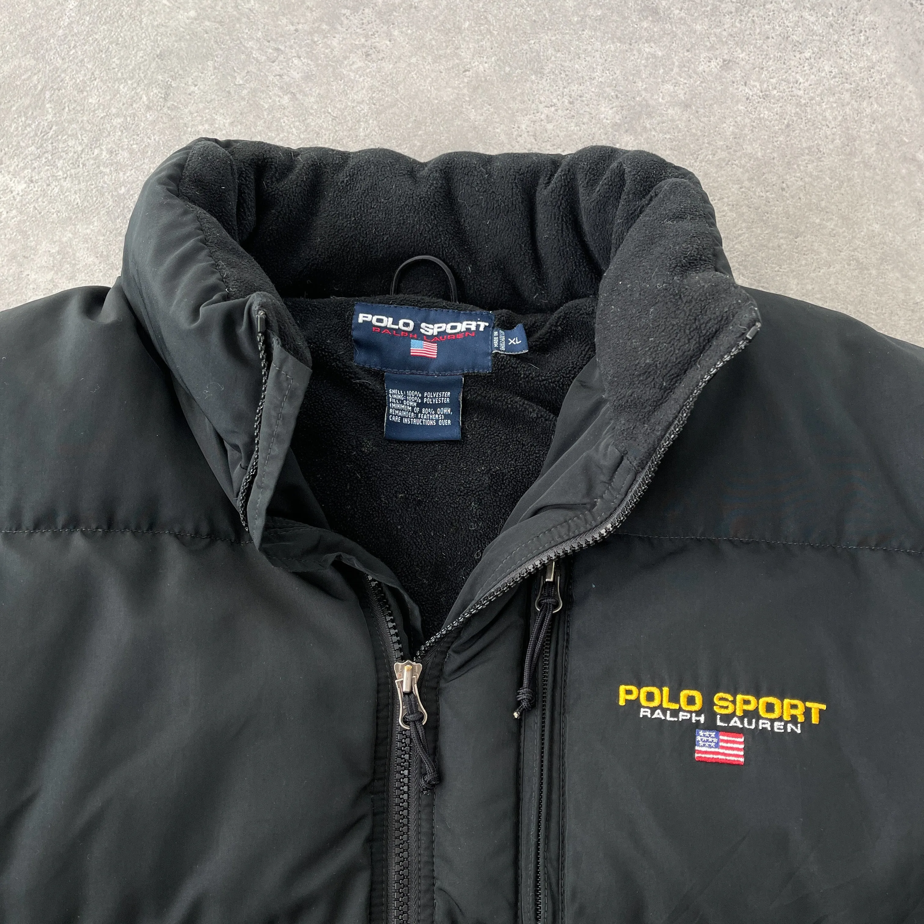 Polo Sport Ralph Lauren RARE 1990s fleece lined puffer jacket (XL)