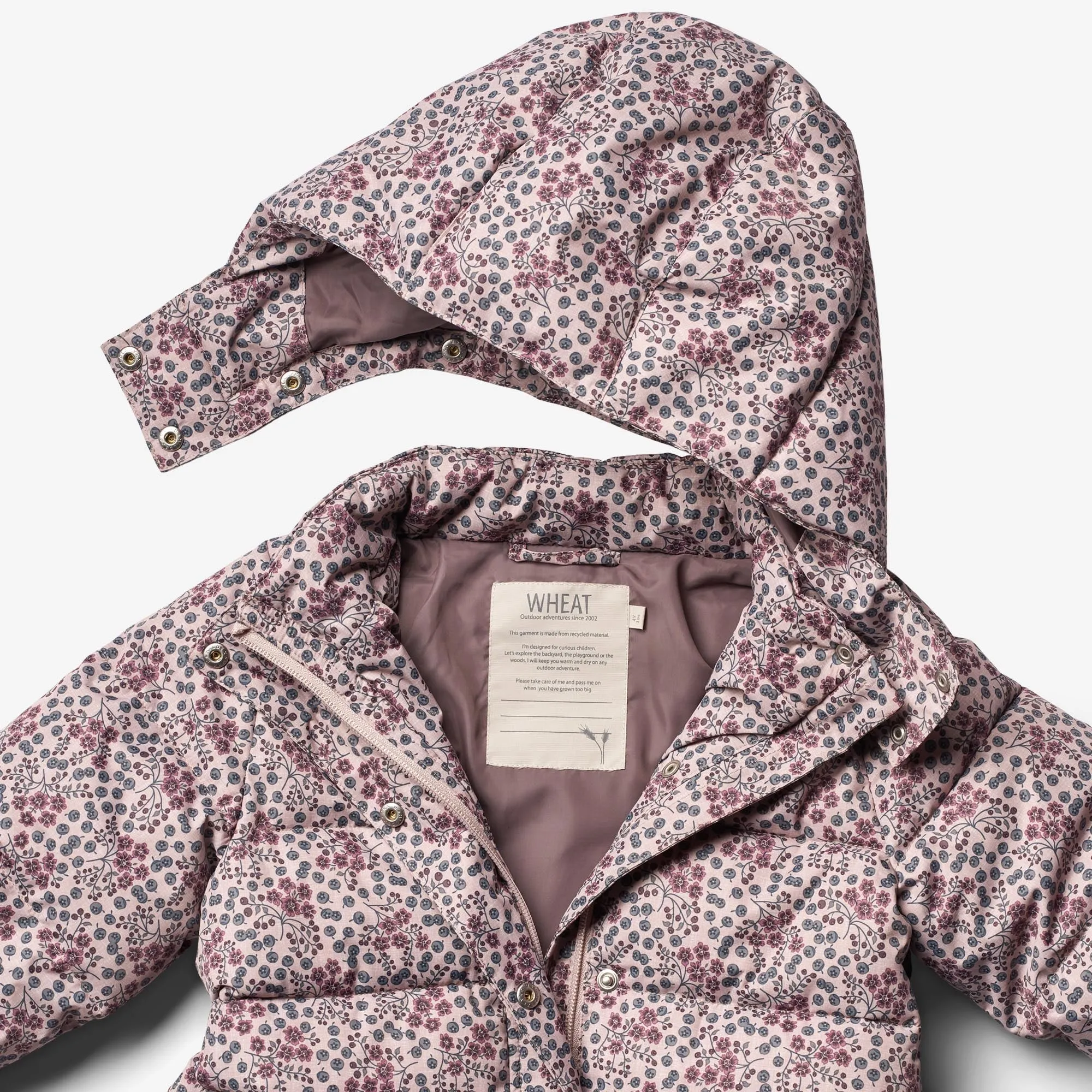 Puffer Coat Yrsa - pale lilac berries