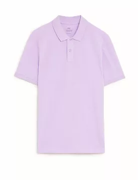 Pure Cotton Pique Polo Shirt