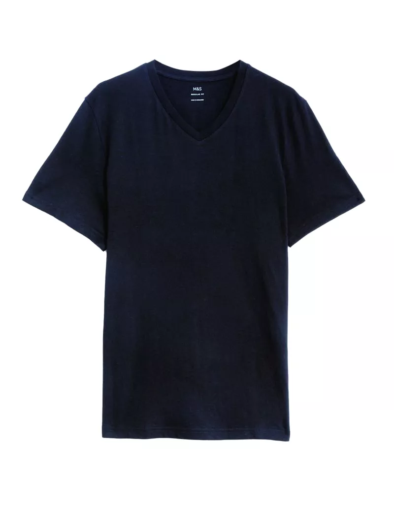 Pure Cotton V-Neck T-Shirt