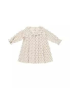 Quincy Mae - Polka Dot Velour Baby Dress LAST ONE 12-18m