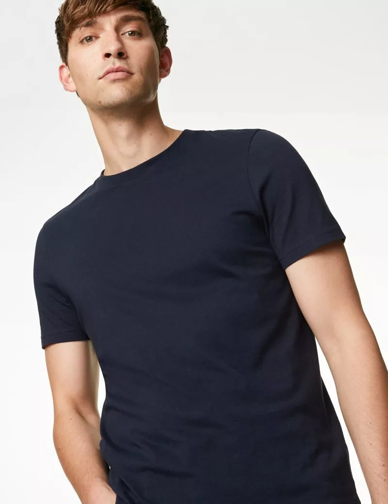 Regular Fit Pure Cotton Crew Neck T-Shirt