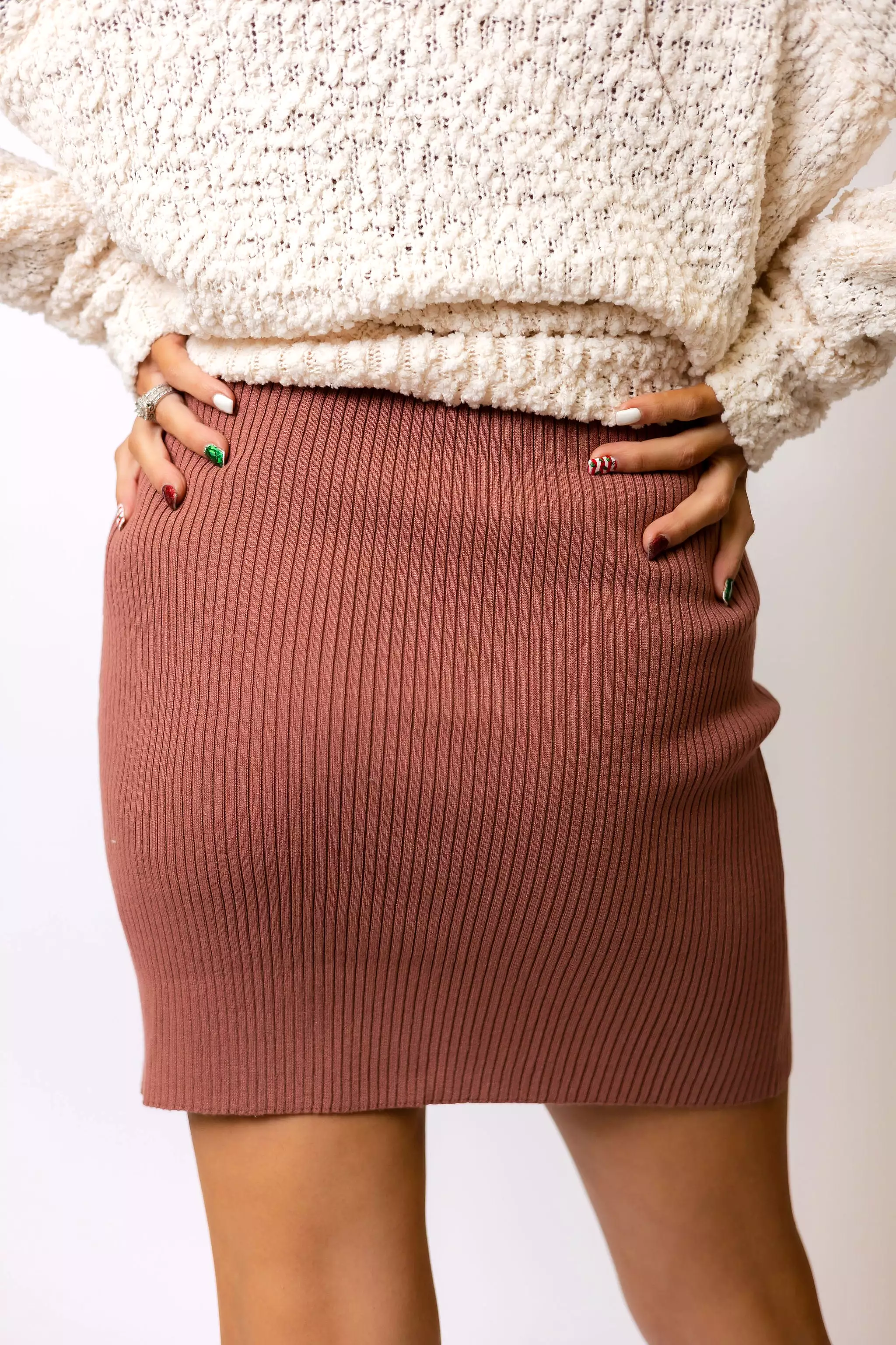 Ribbed Sweater Skirt