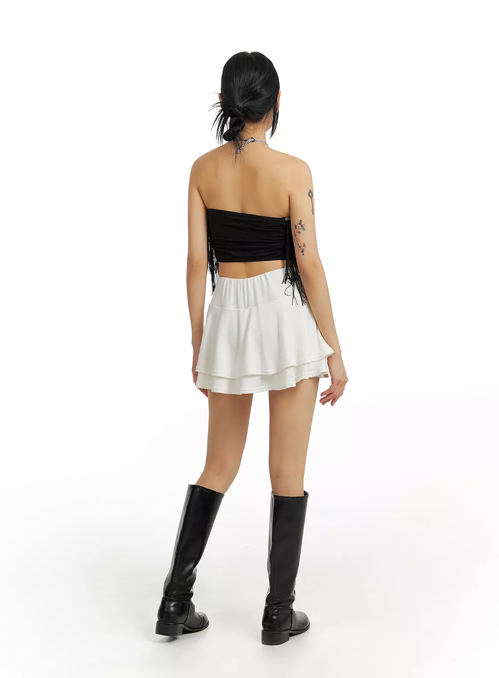 Ruffle Tiered Mini Skirt IM414