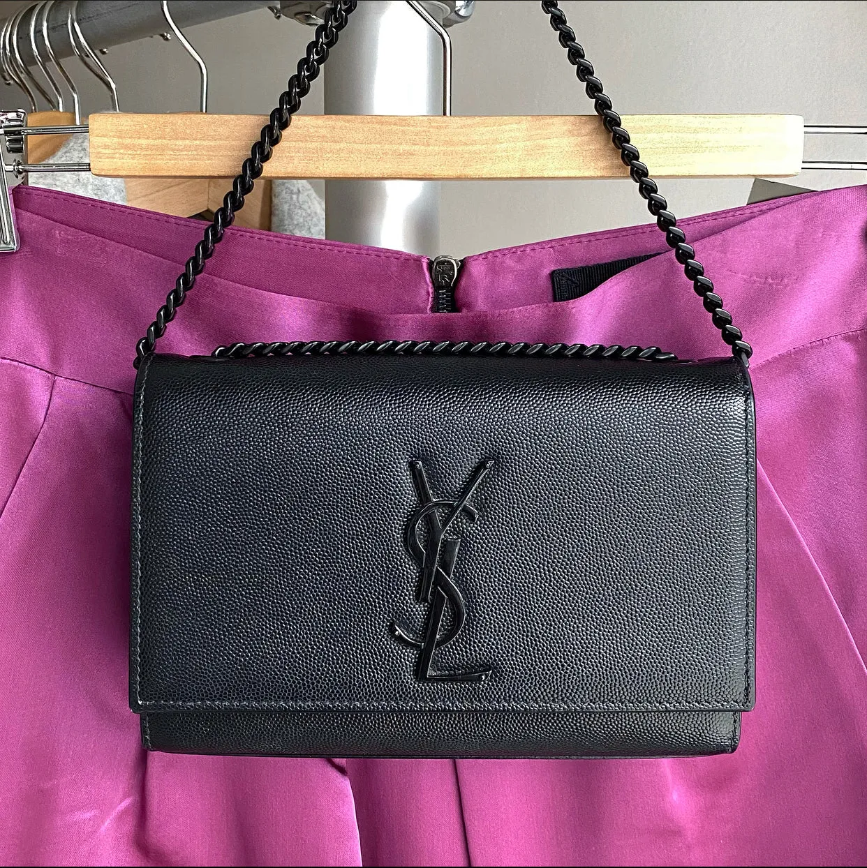 Saint Laurent Small All Black Kate Bag