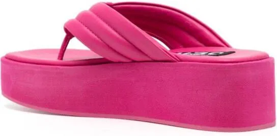 Senso Reese platform leather flip-flops Pink