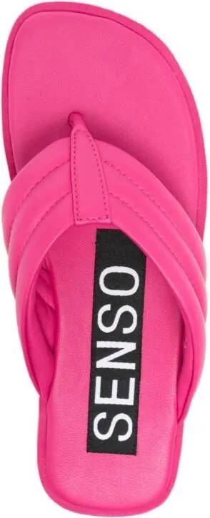 Senso Reese platform leather flip-flops Pink