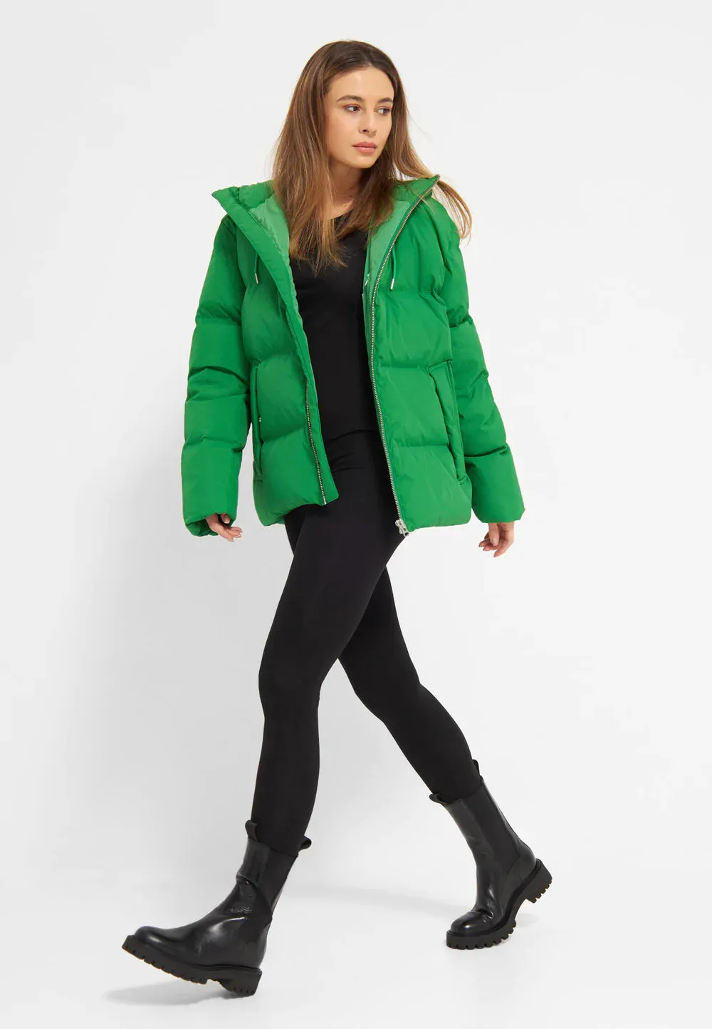 Short Hooded Puffer Jacket