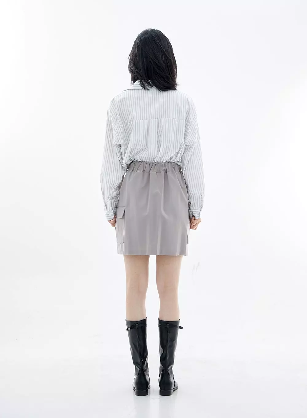 Simple Side Pocket Mini Skirt OO06