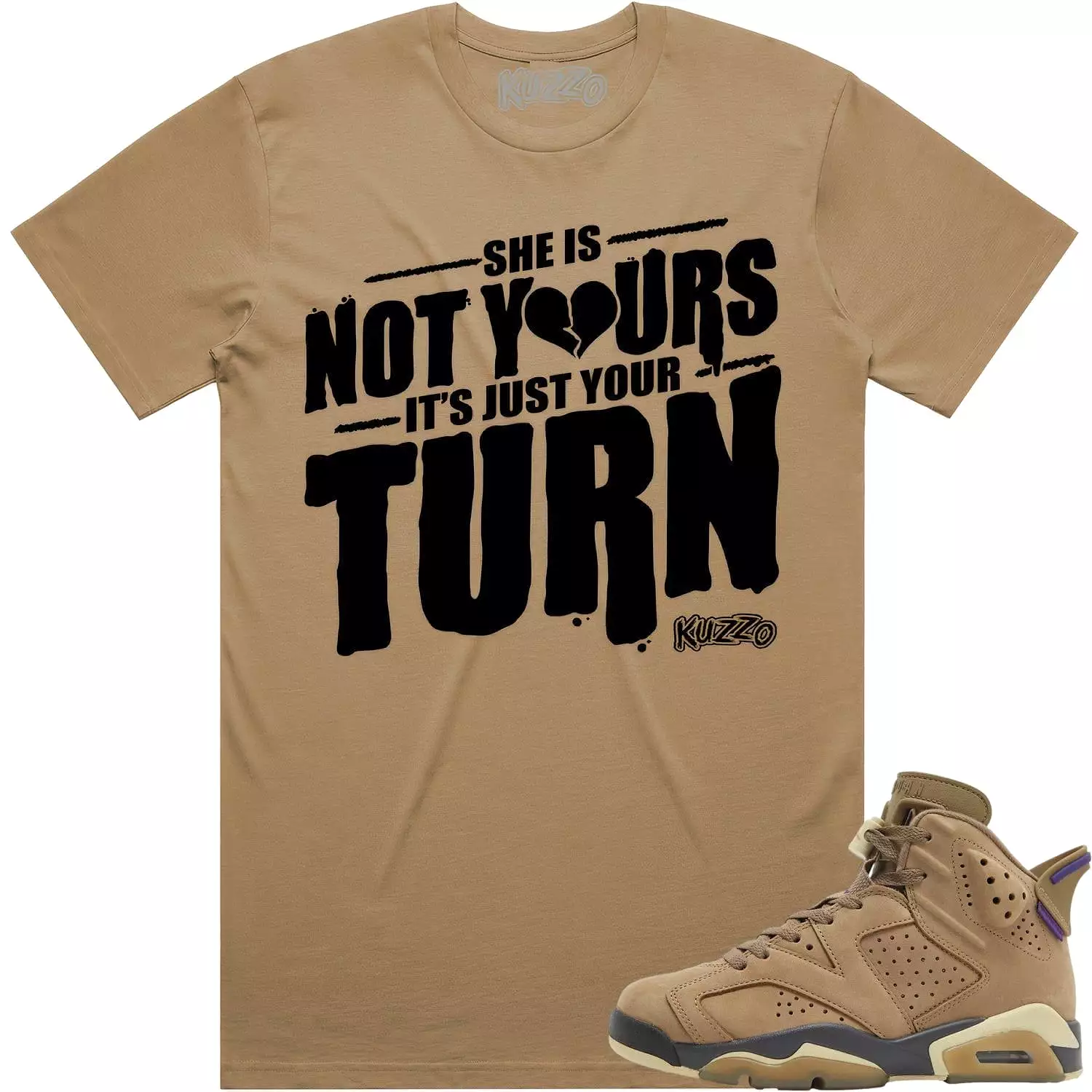 SINYIJYT : Brown Kelp Sneaker Tees Shirt (black ink)