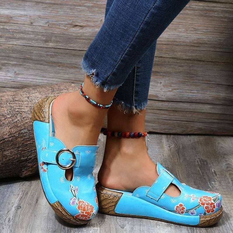 Soft Daily Print Platform Sandals