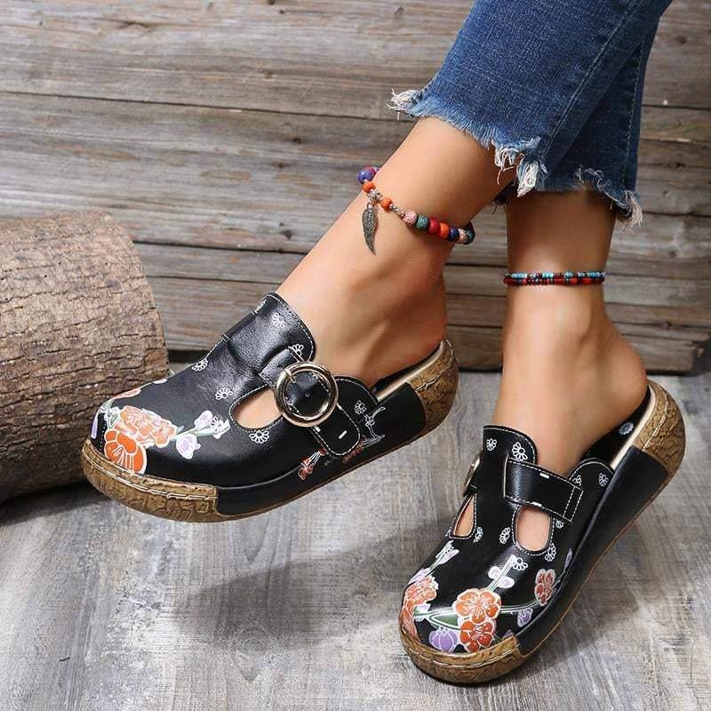 Soft Daily Print Platform Sandals