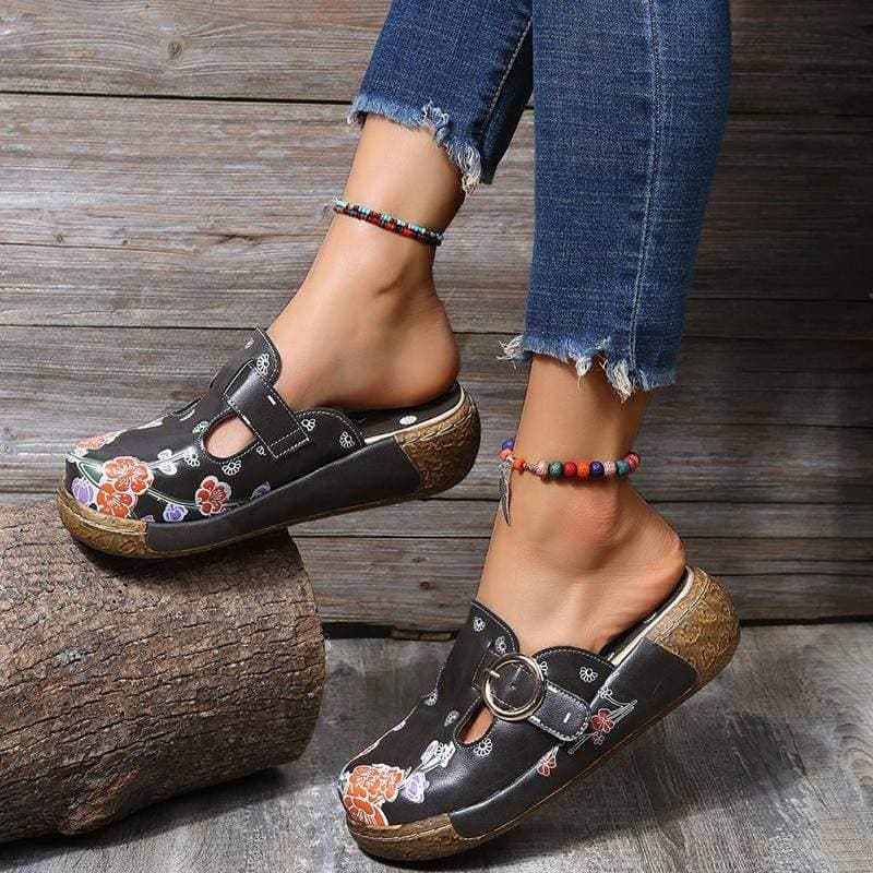 Soft Daily Print Platform Sandals